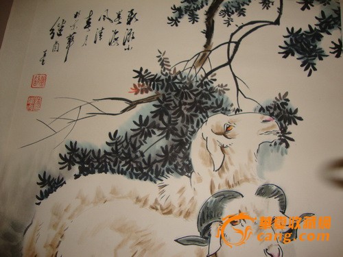已装裱羊画一幅,来自藏友zb4432-字画-近现代