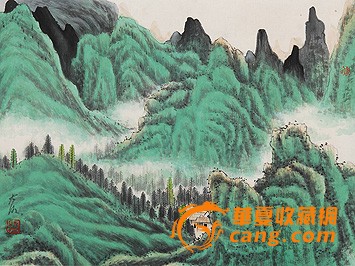 中美协会员,《美术家》主编顾大明山水作品——《青山