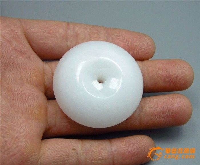 新疆白玉(石英岩玉带证书)平安扣_新疆白玉(石