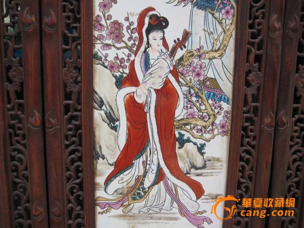 余顺福四大美女瓷版画镂空浅浮雕  昭君出塞>