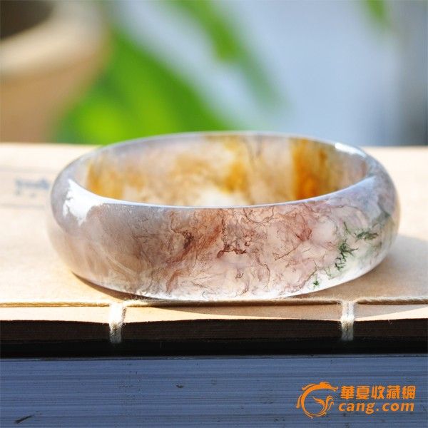 73号 天然水草玉髓手镯|73号 天然水草玉髓手镯