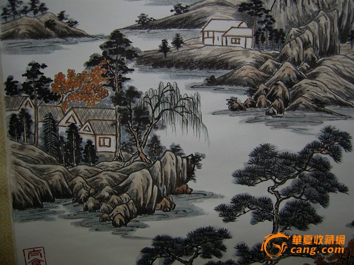 名家水墨山水画——青林长松图!