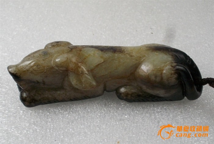 宋代老提油白玉旺财(玉犬)