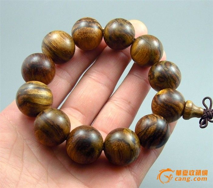 52克印尼虎皮花奇楠沉香手串