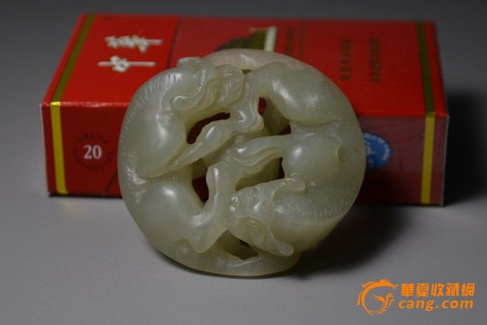 【青海】青玉双欢把件_在线拍卖_在线拍卖网_艺术品拍卖_古玩拍卖_华夏收藏网