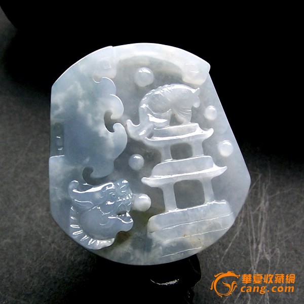 【晶晶饰品】怀金拖紫:紫罗兰【鱼跃龙门】翡翠挂件