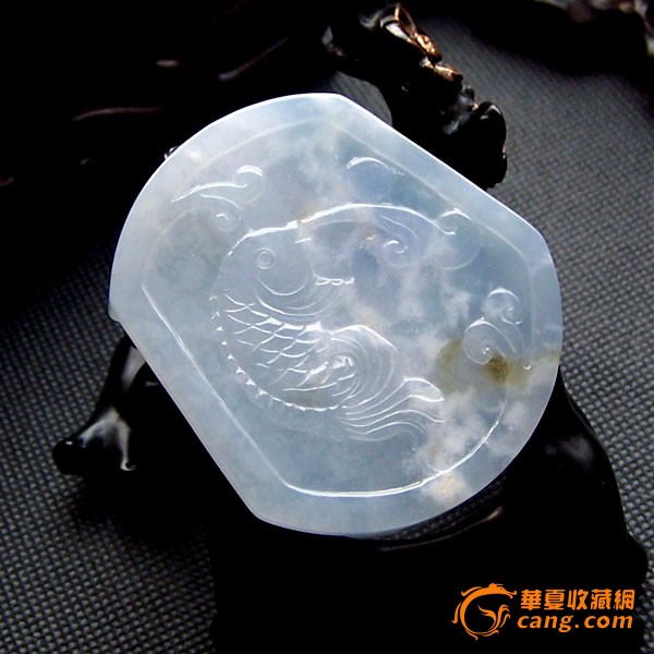 【晶晶饰品】怀金拖紫:紫罗兰【鱼跃龙门】翡翠挂件