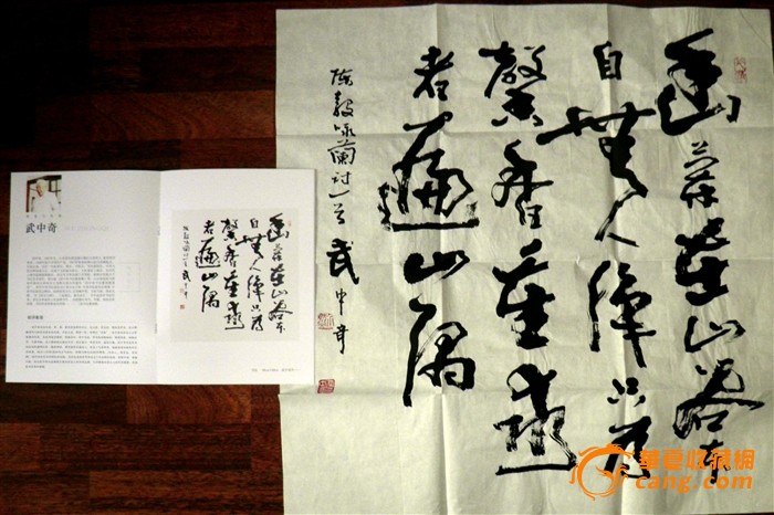 武中奇书法带图册