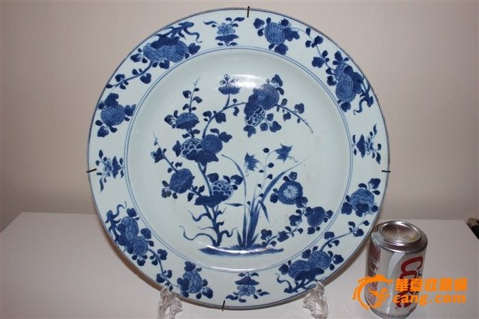 【重器】清康熙 36公分 巨型青花折枝花卉大盘 78_【重器】清康熙 36公分 巨型青花折枝花卉大盘 78拍卖_竞价_价格_交易_陶瓷拍卖_华夏收藏网
