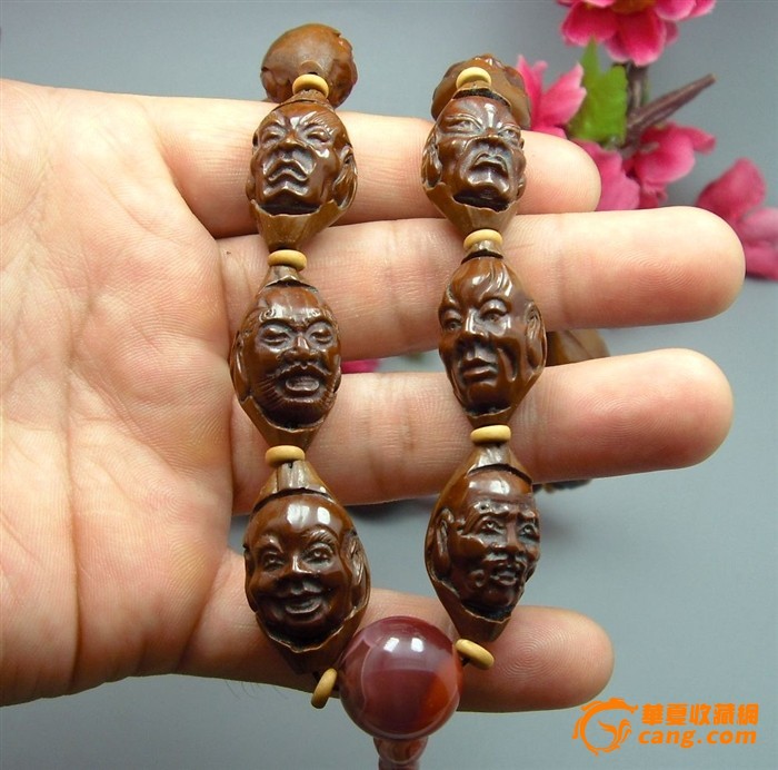 【十八罗汉】橄榄核精雕手持