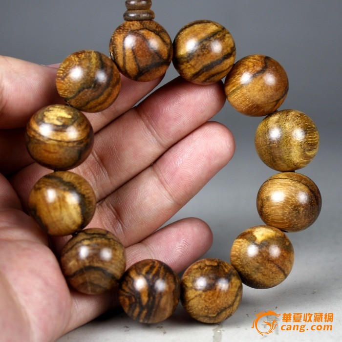 越南野生奇楠沉香手链17mm佛珠手链