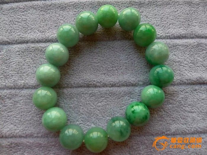 天然翡翠A货手珠链 送证书_天然翡翠A货手珠