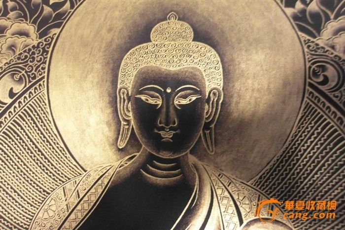 纯手工金粉 绘制唐卡_在线拍卖网_艺术品拍卖