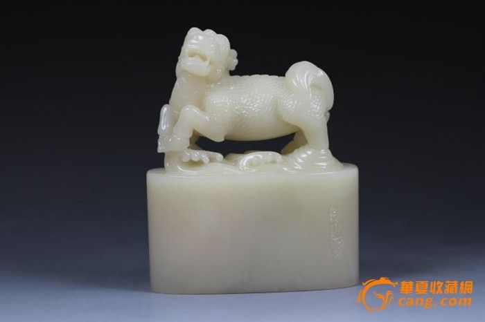 【盛世典藏】 精品白芙蓉石钮章《麒麟》