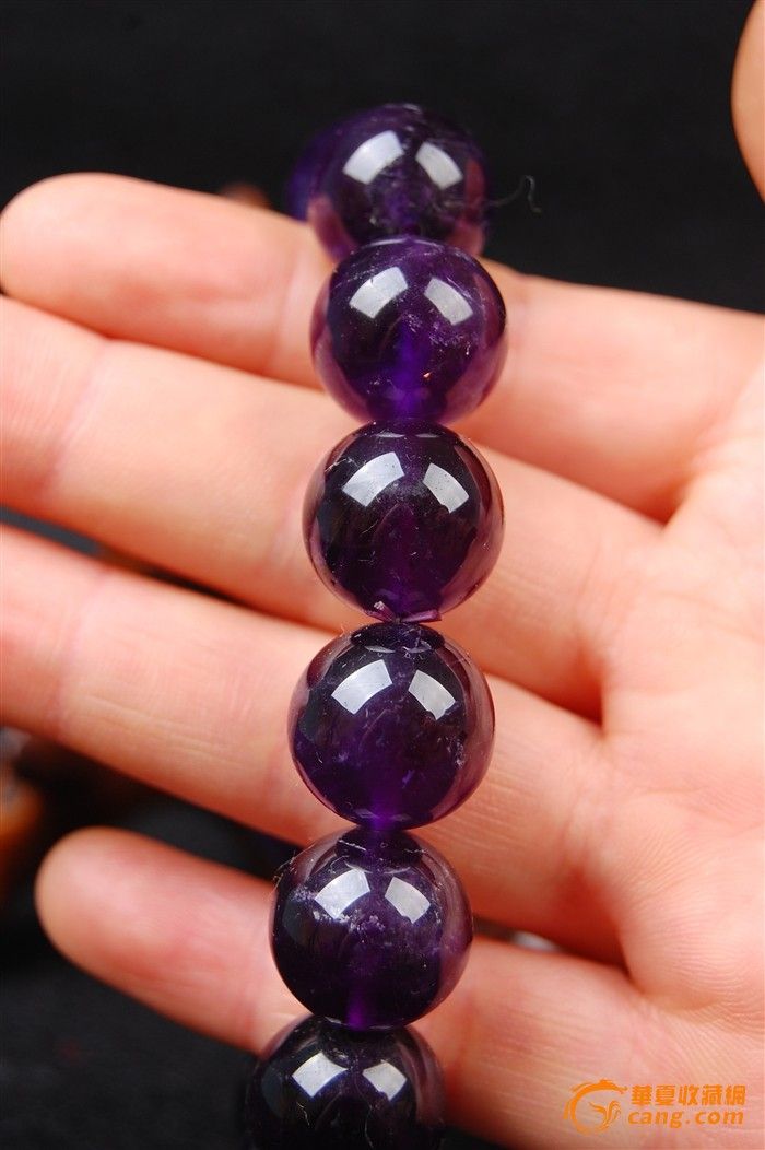 天然 大珠紫水晶手链